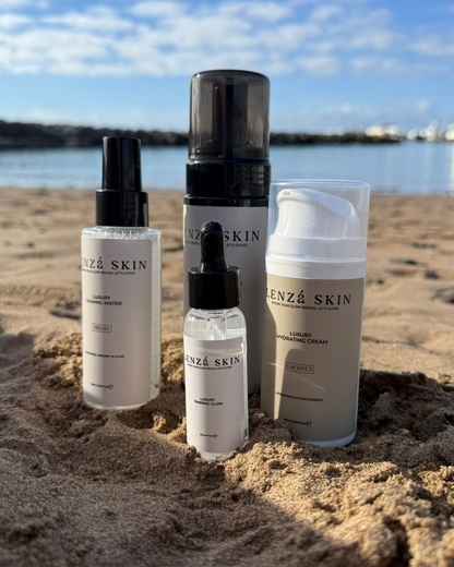 The Complete Glow Set: Tanning Mousse + Tanning Water + Tanning Drops + Hydrating Cream